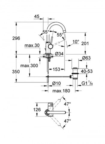 Atrio Single Lever Basin Mixer Silver