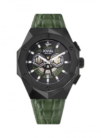 Men's Leather Analog Watch 1505GBLC96E