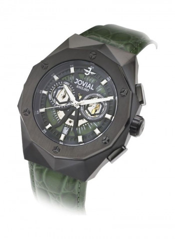Men's Leather Analog Watch 1505GBLC96E