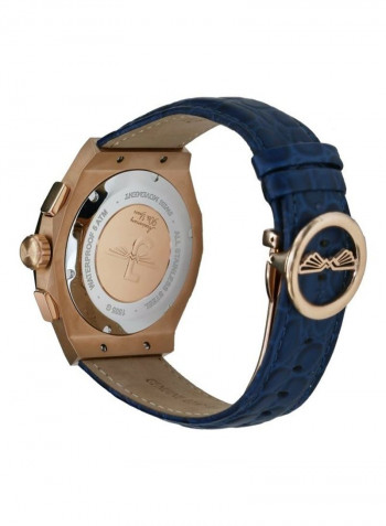 Men's Leather Analog Watch 1505GRLC54E