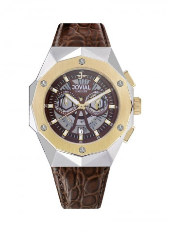 Men's Leather Analog Watch 1505GTLC40E
