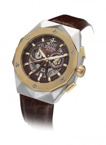Men's Leather Analog Watch 1505GTLC40E