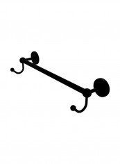 Prestige Skyline Collection Integrated Hooks Towel Bar Matte Black 36inch
