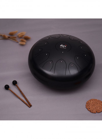 15-Tone Steel Tongue Drum With Mallets & Carry Bag