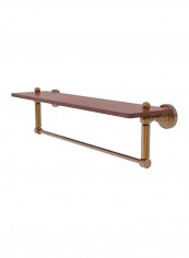 Dottingham Collection Ironwood Integrated Towel Bar Wood Shelf Brushed Bronze 22inch
