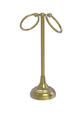 Vanity Top 2 Ring Guest Towel Holder Gold