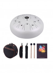 15-Tone Steel Tongue Drum With Mallets & Carry Bag