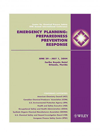 Emergency Planning: Preparedness, Prevention And Response Paperback