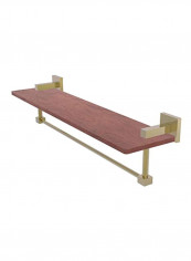 Montero Collection Towel Bar Wooden Shelf Brown/Gold 22inch