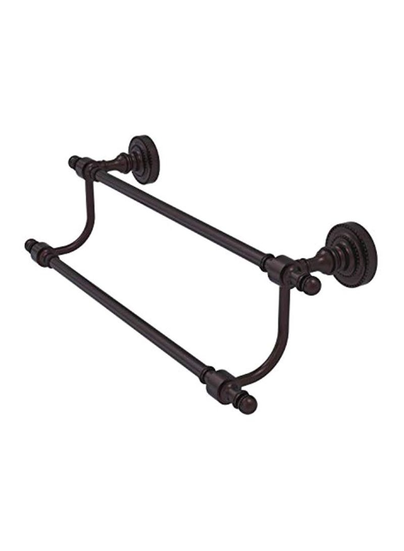 Retro Dot Collection Double Towel Bar Black 30inch