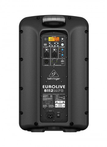 2-Way PA Speaker System With MP3 Player B112MP3 Black