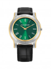 Men's Leather Analog Wrist Watch H SH DE826001 4VR