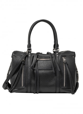 Ginger Side Logo Detail Shoulder Bag Black