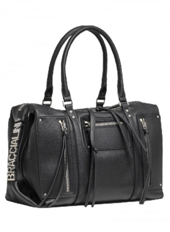 Ginger Side Logo Detail Shoulder Bag Black