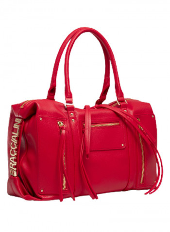 Ginger Side Logo Detail Shoulder Bag Red