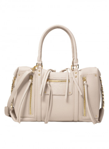 Ginger Side Logo Detail Shoulder Bag Beige