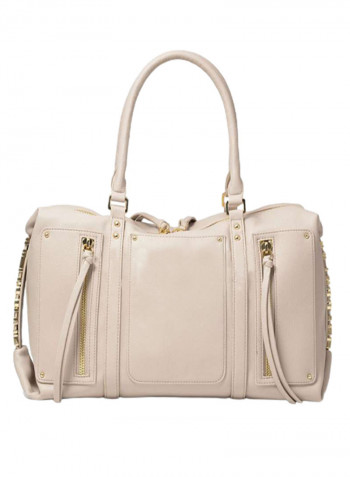 Ginger Side Logo Detail Shoulder Bag Beige