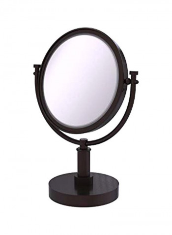 Table Mirror With 3X Magnification Brown 8inch