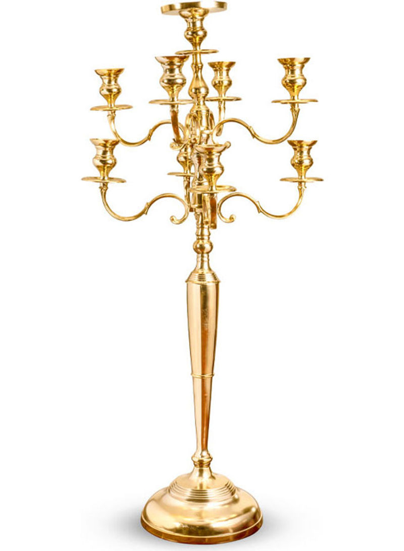 Elegant Brass Candle Holder Gold 80x180x80cm