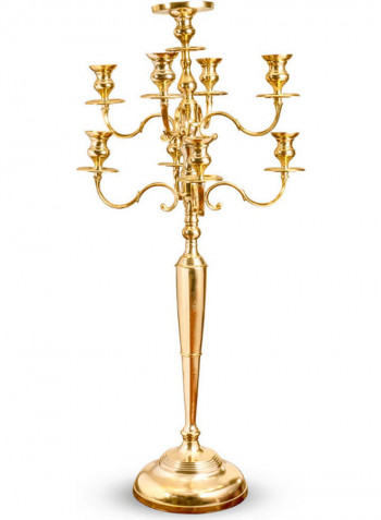 Elegant Brass Candle Holder Gold 80x180x80cm
