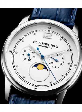 Men's Casual Leather Quartz Analog Wrist Watch 898.01