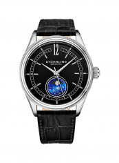 Men's Moon Phase Leather Quartz Analog Wrist Watch 897.02