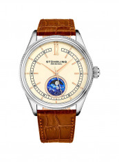 Men's Moon Phase Leather Quartz Analog Wrist Watch 897.03