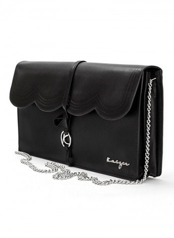 Viva Leather Clutch Black