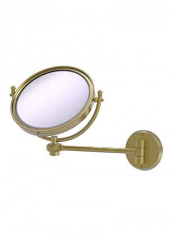 Wall Mounted Make-Up Mirror Gold/Clear 8inch