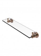 Astor Place Vanity Beveled Edges Glass Shelf Clear/Gold 22inch