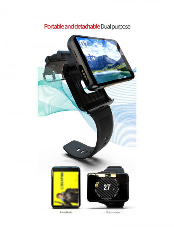 Touch Screen 4G Smart Watch With Dual Camera Black