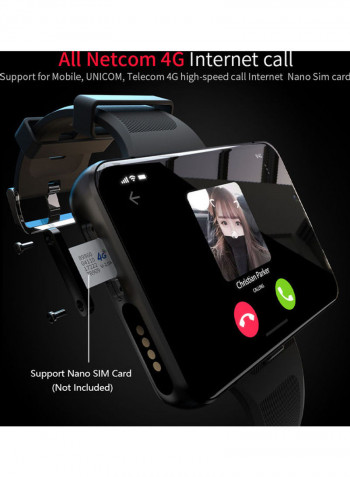 Touch Screen 4G Smart Watch With Dual Camera Black