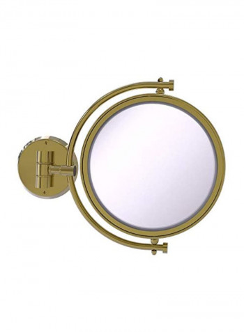 Wall Mounted Make-Up Mirror Gold/Clear 8inch