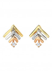 18K Gold Exquisite Design Linear Arrow Earring