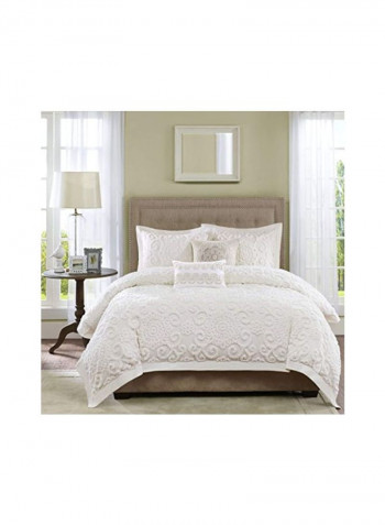 3-Piece Suzanna Comforter Mini Set Ivory King