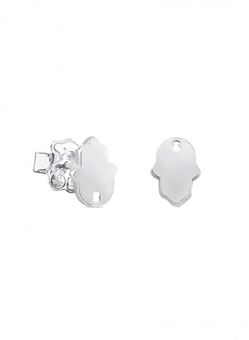 925 Sterling Silver Hamsa Idol Earrings