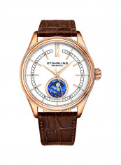 Men's Moon Phase Leather Quartz Analog Wrist Watch 897.04