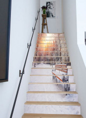Forest Snow Landscape Pattern Stairs Sticker Multicolour 60x90cm