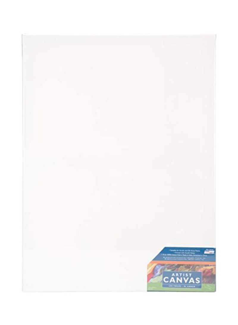 Stretched Artist Canvas,30x24x0.7 Inch White