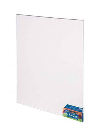 Stretched Artist Canvas,30x24x0.7 Inch أبيض