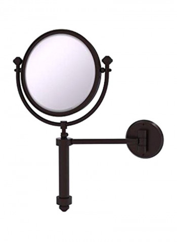 Wall Mounted With 3X Magnification Make-Up Mirror Black 8inch