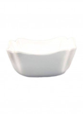 12-Piece Square Shaped Salad Bowl White 9x4.5inch
