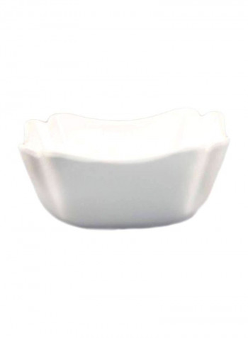 12-Piece Square Shaped Salad Bowl White 9x4.5inch
