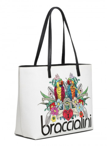 Bird Flower Printed Britney Shopper Bag Multicolour