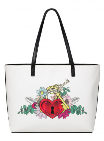 Bird Flower Printed Britney Shopper Bag Multicolour