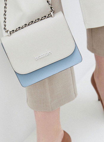 Michelle Dual Tone Detail Crossbody Bag Multicolour