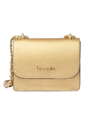 Michelle Dual Tone Strap Crossbody Bag Gold
