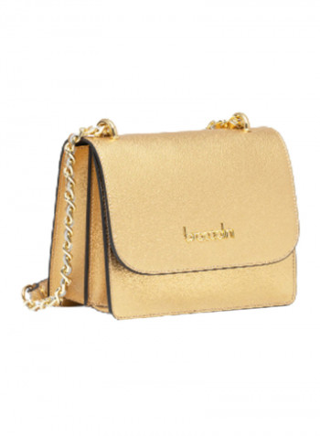 Michelle Dual Tone Strap Crossbody Bag Gold
