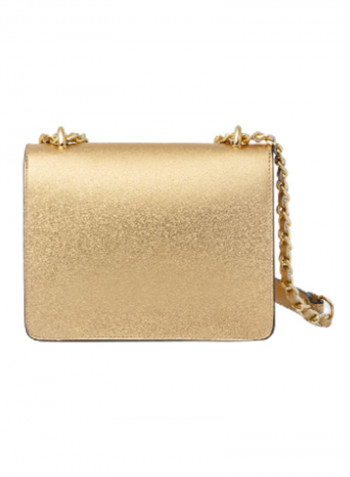 Michelle Dual Tone Strap Crossbody Bag Gold