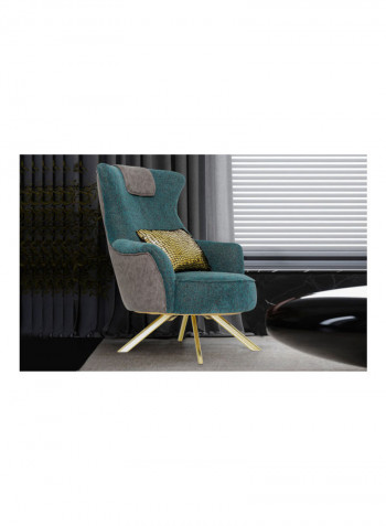 Segovia Fabric Easy Chair With Cushion Blue